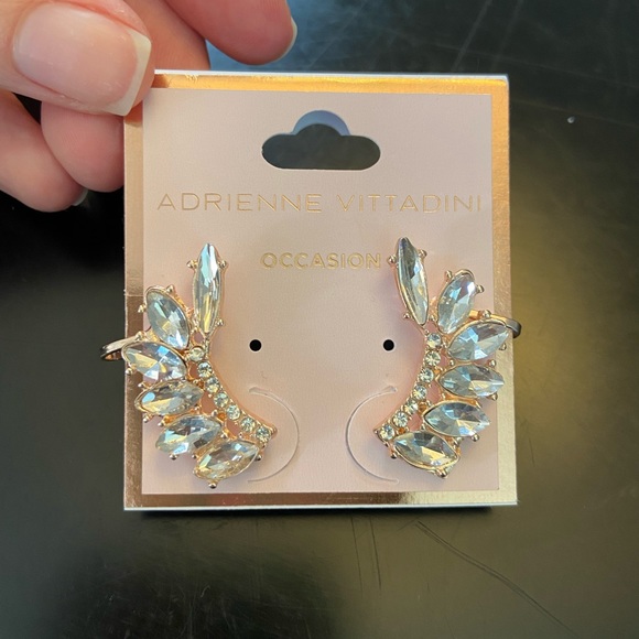 Adrienne Vittadini Jewelry - 2/$24 NWT rose gold bling marquise climbers jacket